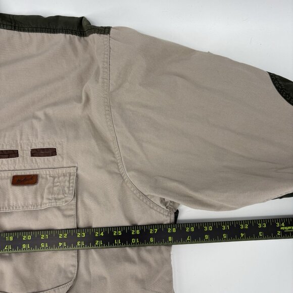 Woolrich Shirt Mens 2XL Green Canvas Outdoor Guide Collection Shooting Hunting - Picture 10 of 12